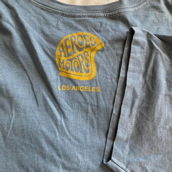 VINTAGE SINGLE STITCH HEROES MOTORS INC. MOTORCYCLE / BIKER GRAPhIC TEE SHIRT - Picture 6 of 6